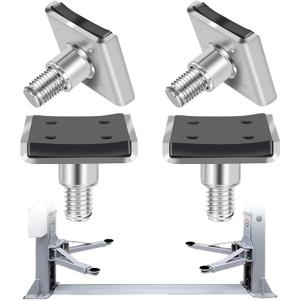4 Pack Truck Adapter for 2 Post Lift, Hot Dipped Galvanized Steel Lift Pads for Auto/Car/Vehicle, Auto Lift Spin-Up Frame Adapter, Truck Adapter Kit