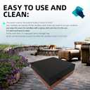 2 x MRWiZMS Sandbox Cover, Lid-60in, 420D Oxford Cloth Waterproof, UV Resistant and Dustproof, Suitable for Children's Sandbox Protection (Black, 60"L x 60"W x 8"H)
