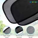 Enovoe Car Window Shades for Baby (4 Pack) - 21"x14" - Sun Shade Blocker, Cling - Glare Shield and UV Rays Protection for Your Child - Side Windows Screens for SUV- Mesh Window Shades for Car Baby