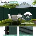 SunnyRoyal 5' x 24' Privacy Fence Screen Panel with Iron Poles Freestanding No Dig Heavy Duty Windscreen Mesh Fabric Temporary Dog Fencing for Outdoor Backyard Patio Garden (Green)