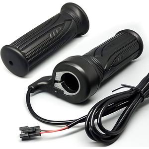 Electric Bike Full Twist Throttle Right Handle Throttle 24V 36V 48V 60V 72V with 3 pin Waterproof/SM Connector for EBike or Folding Electric Scooter