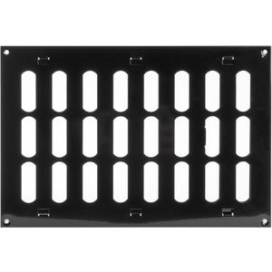 Repa Market 12" x 8" Inch (Outer Dimensions) Black Adjustable Air Vent Cover - Galvanized Steel HVAC Air Vent Register - Heating, Cooling Toe Kick Vent Cover - Wall, Ceiling Return, Intake Air Grille