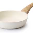 SENSARTE Nonstick Frying Pan Skillet, Egg pan, Omelette Pan, Healthy Cookware Chef's Pan, PFOA Free, 8 Inch, White (Ceramic White)