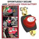 2 x Car Battery Disconnect Switch 12v Heavy Duty,Battery Cut Off Switch Negative On/Off 12-48V Top Post,Battery Kill Switch for Car, Vehicles, RVs, Campers, Trucks and Boats