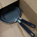 GreenPan x Bobby Flay 2 Piece- 8 and 10 Nonstick Frying Pan Skillet Set, PFAS-Free Diamond Ceramic, Induction Suitable, Stay-Cool Silicone Handle, Easy Clean Dishwasher & Oven Safe, Black