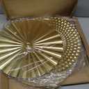 Hicarer 4 Pcs 12 Inch Metal Wall Art Decor Sunburst Hanging Metal Artwork Decor Wall Art Decorations for Home Living Room Office Gift for Christmas(Gold)