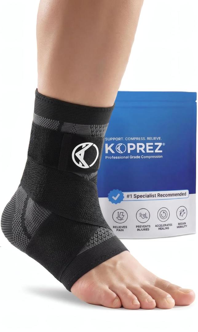 Koprez Plantar Fasciitis Sleeve - Plantar Fasciitis Relief, Plantar Fasciitis Socks, Ankle Compression Sleeve, Ankle Support for Women, Plantar Fasciitis Brace, Ankle Sleeve, Ankle Support Men