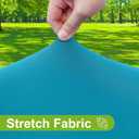 Smiry Round Spandex Tablecloth, Elastic Fitted Washable Tablecloths for 36"-44" Tables, Waterpoof Stretch Picnic Table Cover for Dining, Indoor and Outdoor, Turquoise