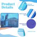 8 Pack TSA Approved Travel Toiletry Bags Frosted Translucent Leak-proof Cosmetic Makeup Bags for Women Men Travel Organizer Airport Security (Blue,8.5 x 6.3 x 2.9 Inch)