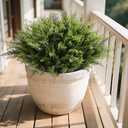 Waipfaru 12 Bundles Artificial Plants Outdoor, UV Resistant Artificial Plants, Fake Plants for Outdoor Porch Decor Lifelike Fake Bushes Greenery for Home Farmhouse Yard Decorations