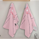 Artoid Mode Pink Rabbit Flower Wreath Happy Easter Spring Kitchen Towels Dish Towels, 18x26 Inch Farmhouse Summer Decoration Cleaning Set of 2