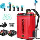 ONEVAN 5.3Gal Battery Powered Backpack Sprayer, 100PSI with Mixing Function
