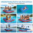 VOFiTNY Inflatable Floating Dock, Swim Platform Floating Dock for Lakes, Lake Floats for Adults, Island Raft Mat for Lake Beach Ocean, Non-Slip Surface