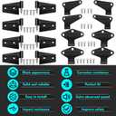 4 Door Hinge Assembly Kits Compatible with 2007-2018 Jeep Wrangler JK JKU Unlimited Rubicon Sahara, Fits Jeep Wrangler JK Inside and Outside, Jeep Wrangler JK Door Hinge 16PCS with 36 Bolts