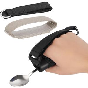 Awaiymi 3 Pack Universal Cuff, Universal Hand Strap for Holding Utensils, Eating Assistance Cuff for Weak Grip & Limited Mobility (3 Different Designs to Suit Various preferences)