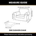 PrinceDeco Velvet Plush Couch Cover Stretch 2 Piece Chair Cover Chair Slipcover Washable Furniture Protector Couch Soft with Elastic Bottom Armchair Cover Width Up to 49 Inch(Small, French Oak)
