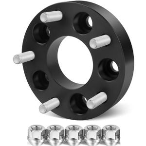 Dynofit 1Pc 5x4.5 to 5x5 Wheel Adapters for Je/ep Spare Tire Jk Wk Wj Xk Wheels on Tj Yj Kk Xj Mj Kj Zj, 5x114.3mm to 5x127mm 1.25" Forged Conversion Wheel Spacers 1/2" Thread Adapter