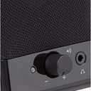 Amazon Basics USB-Powered Computer Speakers with Volume Control for Desktop or Laptop PC, Compact Size, Headphone Jack, Portable, Plug-N-Play, Black