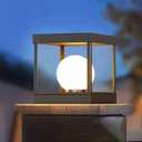 11.81 Inch Modern Pillar Lights Outdoor Post Light Hardwired with 3000K LED, 30CM
