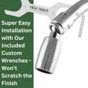 High Sierra Showerheads All Metal 1.8 GPM High Efficiency Low Flow Vandal Resistant Showerhead