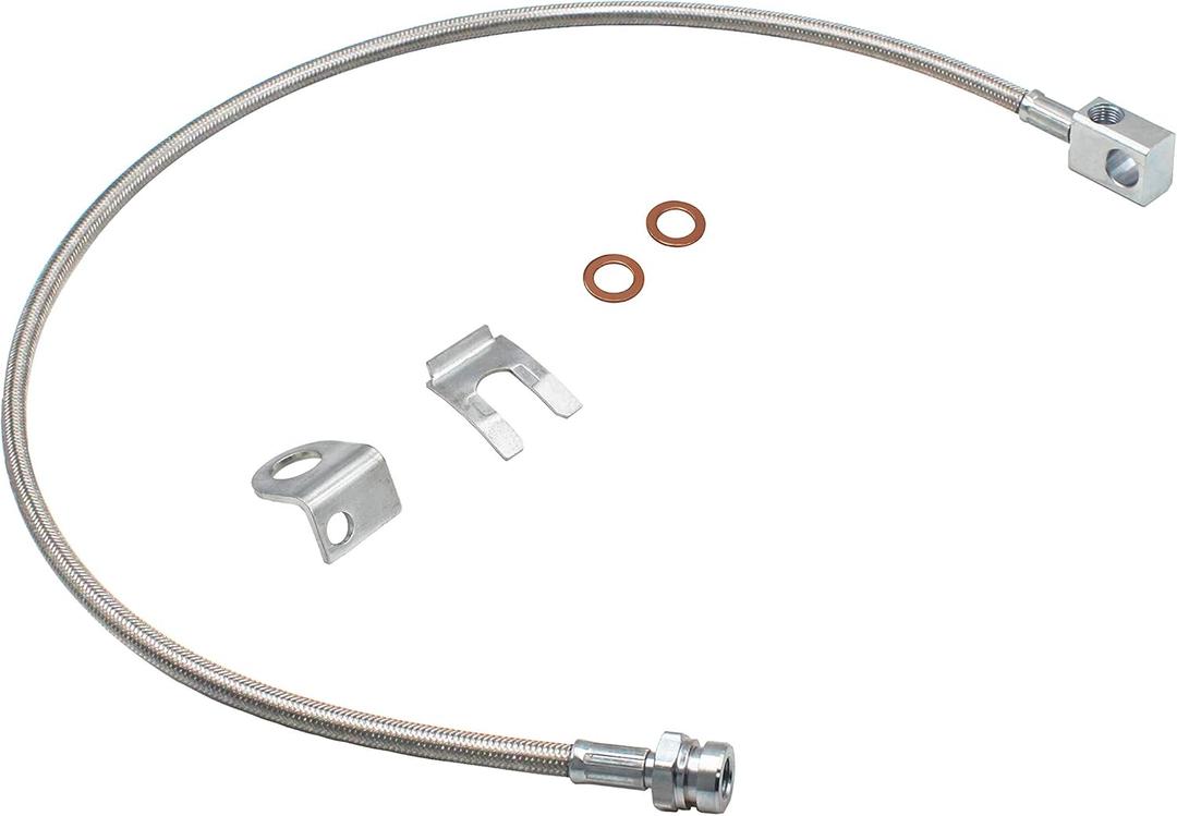 89703 Stainless Rear Brake Line 4-6'' Suspension Lift 25'' Compatible with 1984-2001 Jeep Cherokee XJ, 1987-2006 Jeep Wrangler TJ LJ YJ