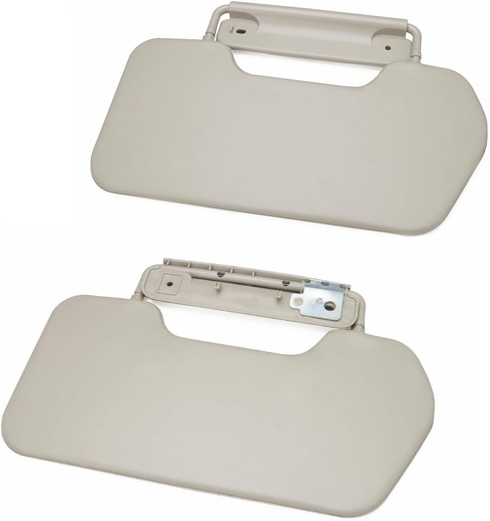 INTGET Upgraded Pair Side Sun Visors for Toyota FJ Cruiser Accessories 2006-2016 Beige Leather Left & Right Car Inner Door Side Sun Protection (Beige, 2PCS)