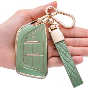 Key Fob Cover for Cadillac,Soft TPU Key Case Shell Compatible with Cadillac 2020 2021 2022 ATS CT5 CT6 XT4 XT8 XTS