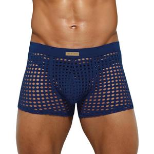 Arjen Kroos Mens Boxer Briefs Breathable Hot Mesh Underwear (4X-Large, Dark Blue)