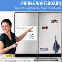HOMiDEK Large Magnetic Backing Whiteboard: 36x48 Flexible Dry Erase Writting Sheet, Removable White Board for Fridge and Any Iron-containing Surface, Includes Markers, Magnets, Eraser, Cloth, Holder