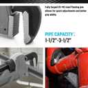 DURATECH 36-inch Heavy Duty Aluminum Straight Pipe Wrench, Adjustable Plumbing Wrench, Drop Forged, Exceed GGG standard