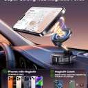 Car Phone Holder for Magsafe - Vacuum Magnetic Suction Phone Holder Mount with 360 Adjustable Stand Car Accessories for Car/Gym/Mirror/Smooth Surface ,Travel Essentials for iPhone 17/16/15/14/13/12