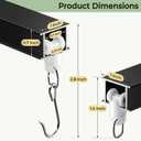Ceiling Curtain Track, Wall Mount Curtain Tracks, Black, 3ft-6ft