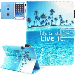 JZCreater 10 Inch Tablet Case, Universal 10 10.1 Inch Android Tablet Cover, Multi-Angle Viewing Stand Case for 9.5-10.5 Inch Tablet,Sea Island