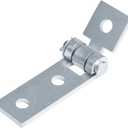6 Pack 3 Hole Adjustable Hinges, 1-5/8" Strut Channel Bracket, 7/32" Thick