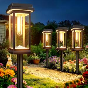 Solar Pathway Lights Outdoor, 12 Pack Upgraded Solar Garden Lights Solar Powered, Solar Lights Outdoor Waterproof IP65, 15 Hours Outdoor Solar Lights for Yard Patio Landscape Walkway Driveway Decor