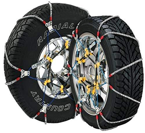 SCC SZ 327 Super  Cable Tire Chain for Passenger Cars, Pickups, and SUVs - Set of 2,Silver