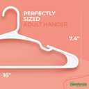NEATERIZE Clothes Hangers Plastic 100 Pack for Adults - Plastic Hangers, The Perfect Coat Hanger and Space Saving Clothes Hangers for Closet - White Hangers