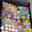 Caliart Markers, 100 Colors Dual Tip Art Markers Sketch Pens Permanent Alcohol Based, with Case for Adults Artists Drawing Illustration Sketching Coloring (White Barrel)