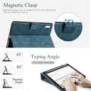 Antbox Case for iPad (A16) 11th (11'')/ 10th Generation (10.9'') High Grade Skin-Touch Vegan Leather with Built-in Pencil Holder Auto Sleep/Wake Function (Blue)