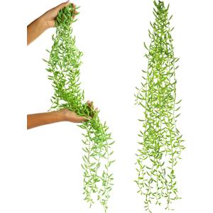 SEEKO Succulents Extra Large Fake Seaweed (Pack of 2, 33" Long) - Artificial Succulents Unpotted - String of Pearls (2 pc (33))