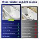 Tub and Tile Paint Refinishing Kit, 35oz Bathtub Paint Kit with Tools, White Tub Paint for Bathtub, Shower, Kitchen Countertop, Porcelain, Easy to Cover & Low Odor, 50-55sq.ft