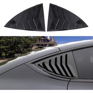 YHCDSEA for Model Y Side Window Louver Cover Sport Style for Tesla Model Y 2021 2022 2023 2024 2025 2026 Accessories (Glossy Black)