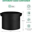 JNYONG 24-Pack 10 Gallon Thickened Non-Woven Grow Bags, Aeration Fabric Pots with Handles