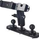 TWAYRDIO Dash Track Mount with 3pcs 1" Track Ball, Short Double Socket Arm, Phone/Radio Holder, Compatible with RAM Mounts, for Cars Vehicles Trucks Boats