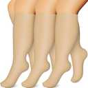 Laite Hebe Plus Size Compression Socks for Women and Men-3 pairs Wide Calf Knee High Support for Circulation