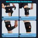 Dual Spring Knee Brace, Breathable & Anti-Slip, Black, L (Black, L)