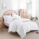 Weigela King Size Comforter Set Soft Microfiber 3 Piece Comforters Set for Men, Women, and Girls White Lightweight Alternative Comforter for All Season (1 Comforter, 2 Pillowcases)