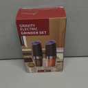 CIRCLE JOY Gravity Electric Salt and Pepper Grinder Set Automatic Salt and Pepper Grinder Set with LED Light, Battery Operated, Adjustable Coarseness, Large Capacity, for Home Kitchen BBQ, Black