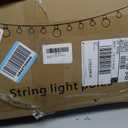 AILBTON 10Ft String Light Poles 4 Pack,Light Poles for Outside Lights,Outdoor with Fence Brackets Hanging Lights,Metal Stand Deck Patio Backyard
