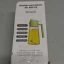 Glass Olive Oil Sprayer for Cooking, Oil Dispenser Bottle for Kitchen Gadgets, 2 in 1 Spray and Pour bottle, Home and Kitchen Essentials, Air Fryer Accessories for Salad, BBQ (16oz/470ml, White)